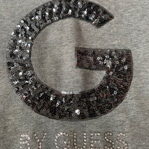 Grey guess hooded sweatshirt
